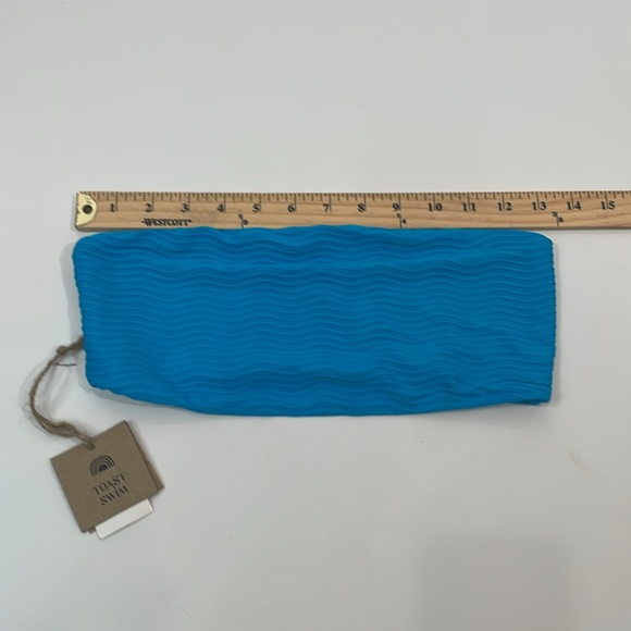 NWT Toast Swim Crop Tube Top Bandeau Bikini Top S Ocean Wave - Picture 4 of 9